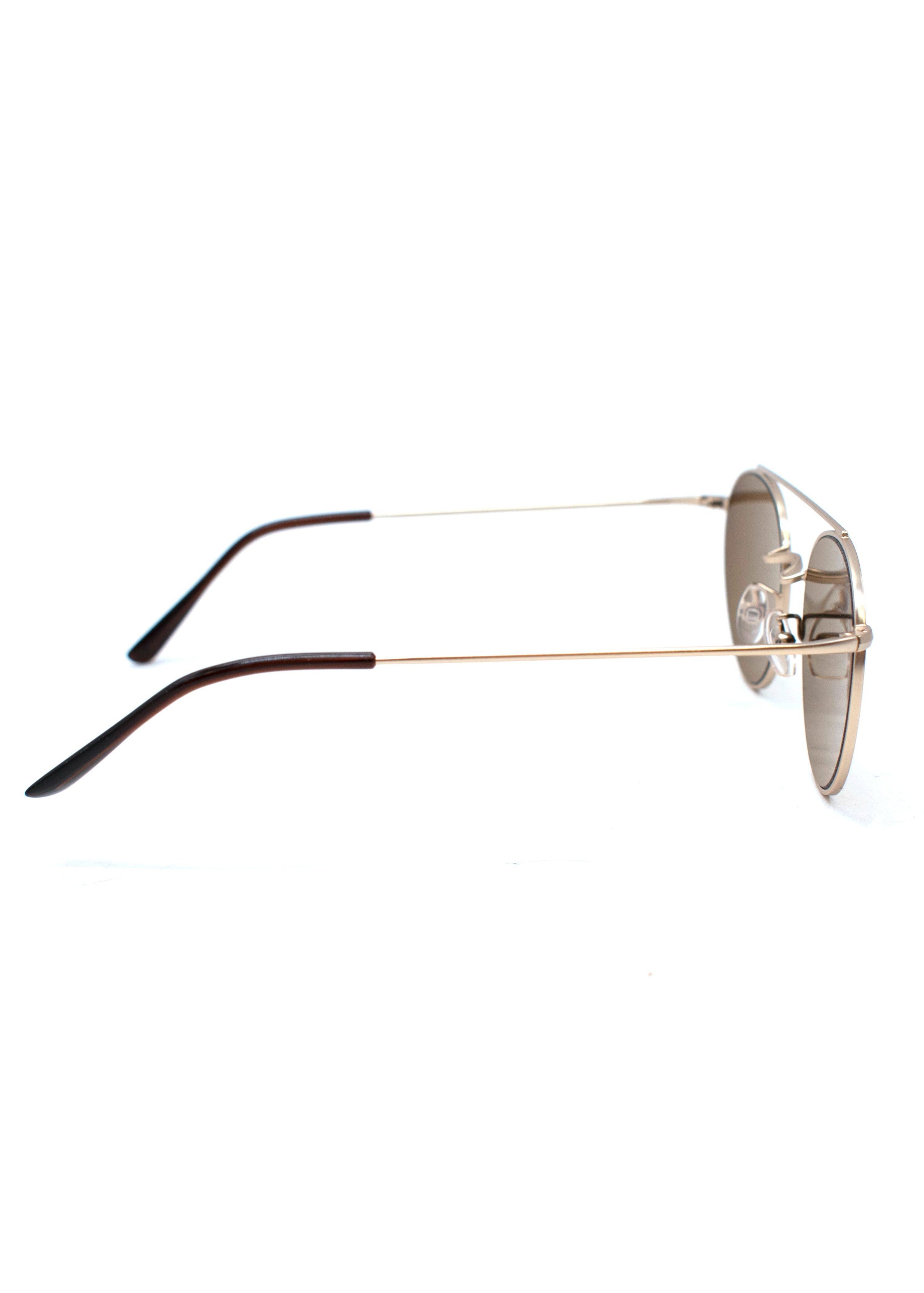 Rose Gold Aviator Sunglasses