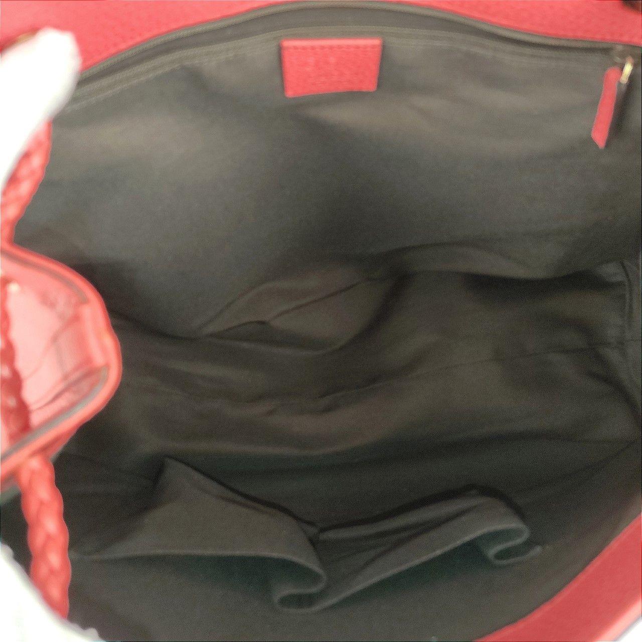 Vintage pink leather tote bag