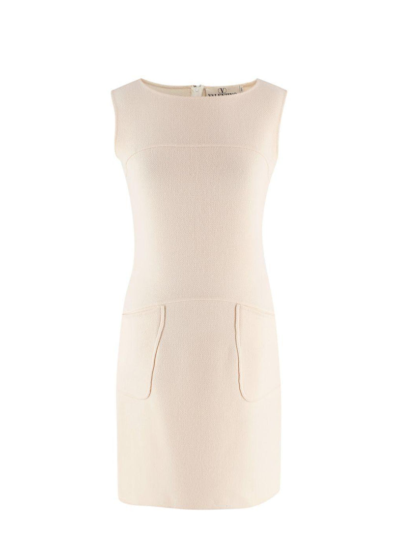 Valentino Boutique Buttermilk Sleeveless Wool Dress