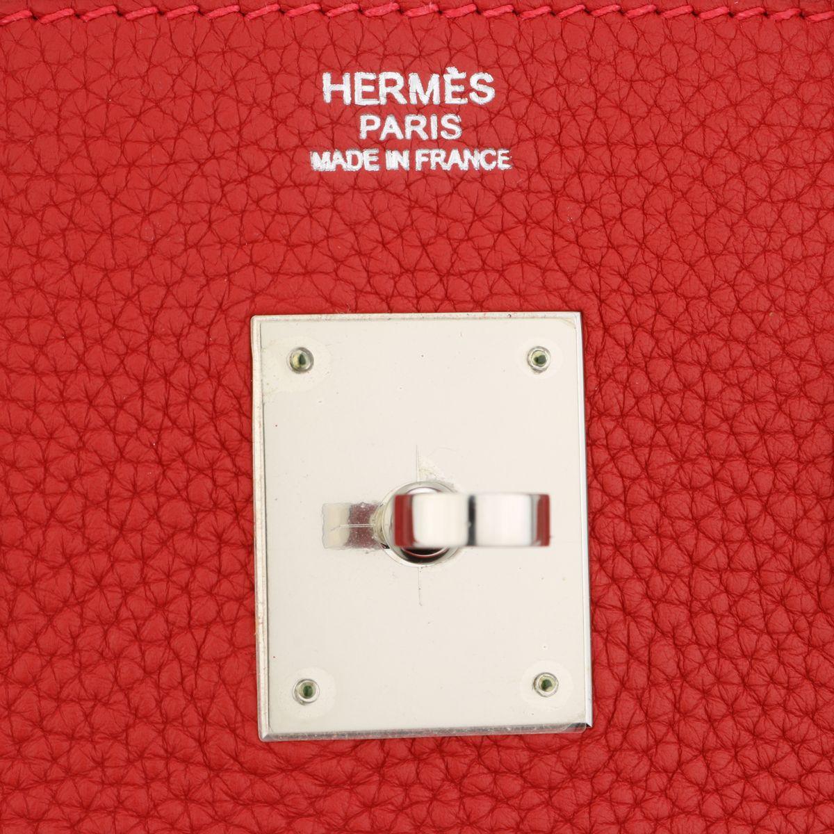 Hermès Birkin 30cm Rouge Casaque Togo Leather with Palladium Hardware