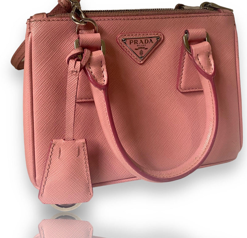 Pink Saffiano Galleria Mini-Bag