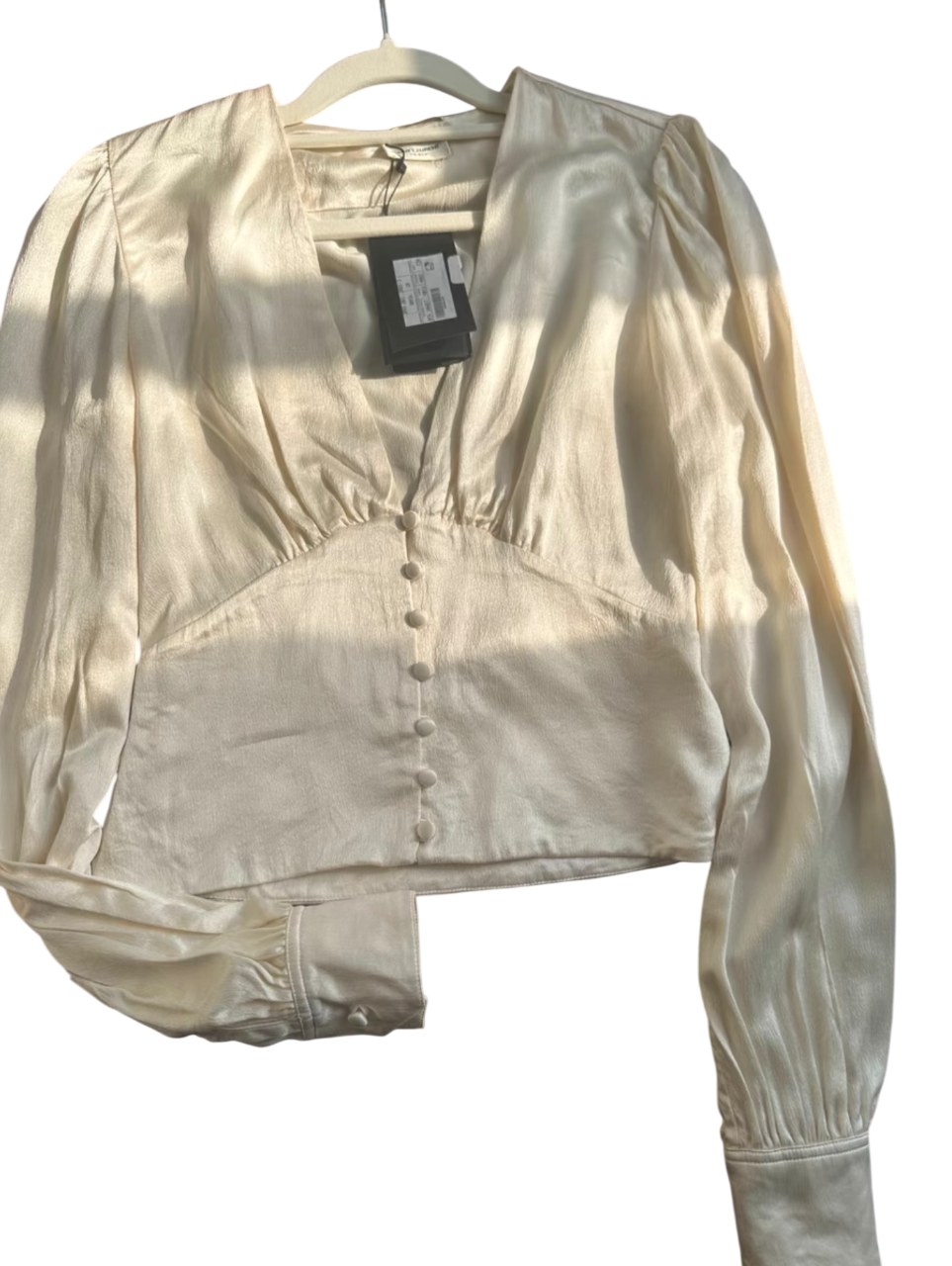 Saint Laurent Cream Silk Blouse