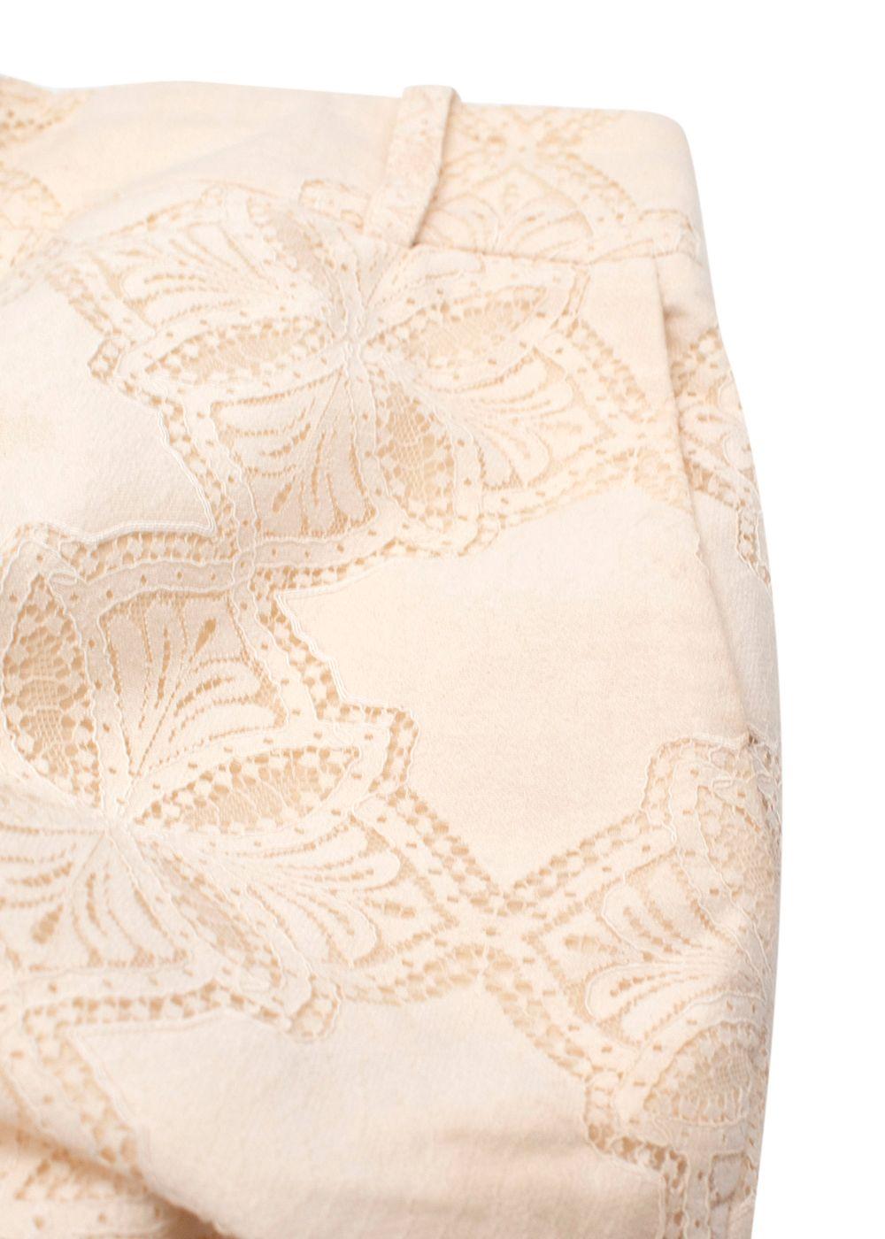 Zimmermann Cream Lace Kick Flare Trousers