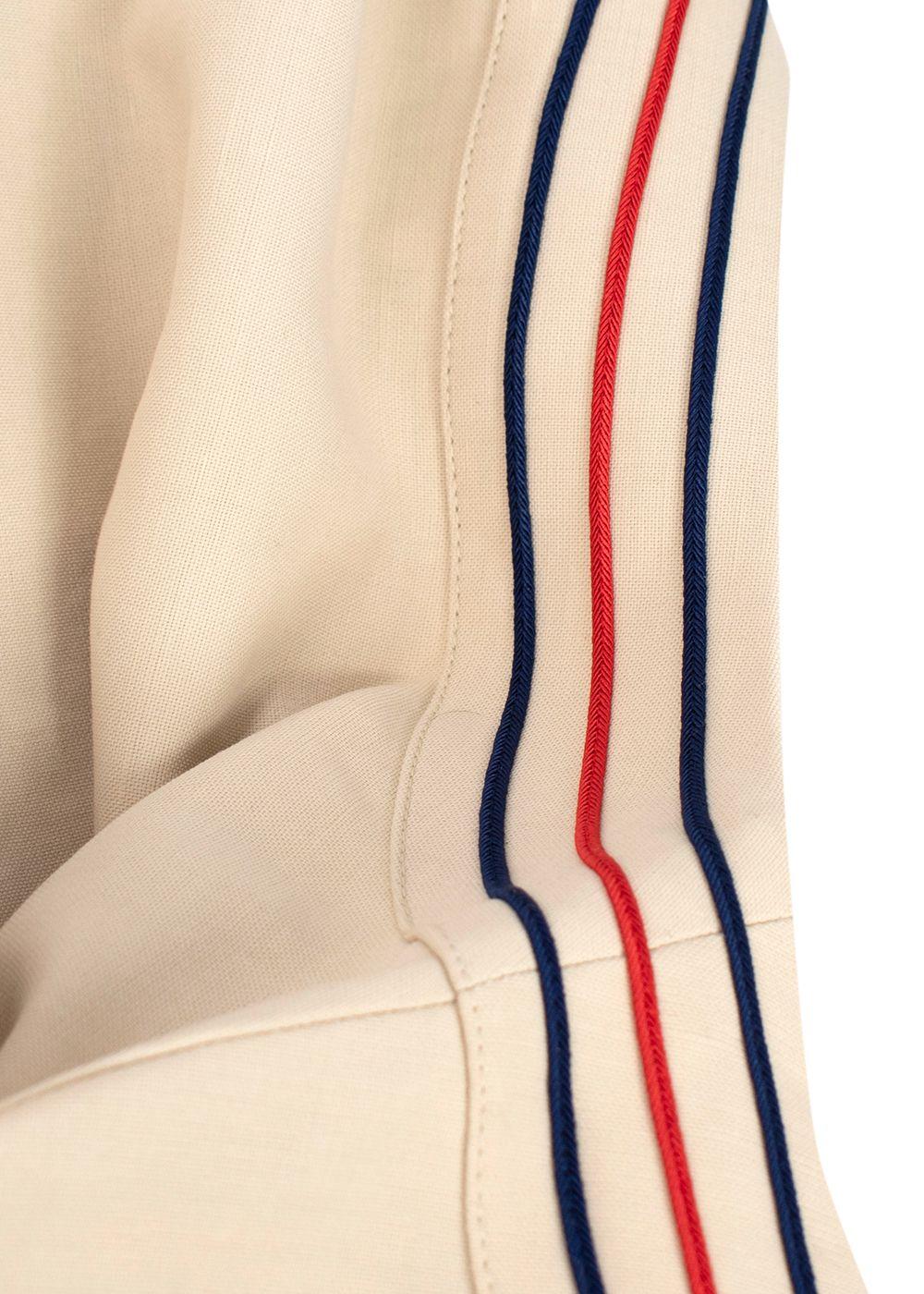 Gucci Beige Anchor Embroidered Cropped Jacket