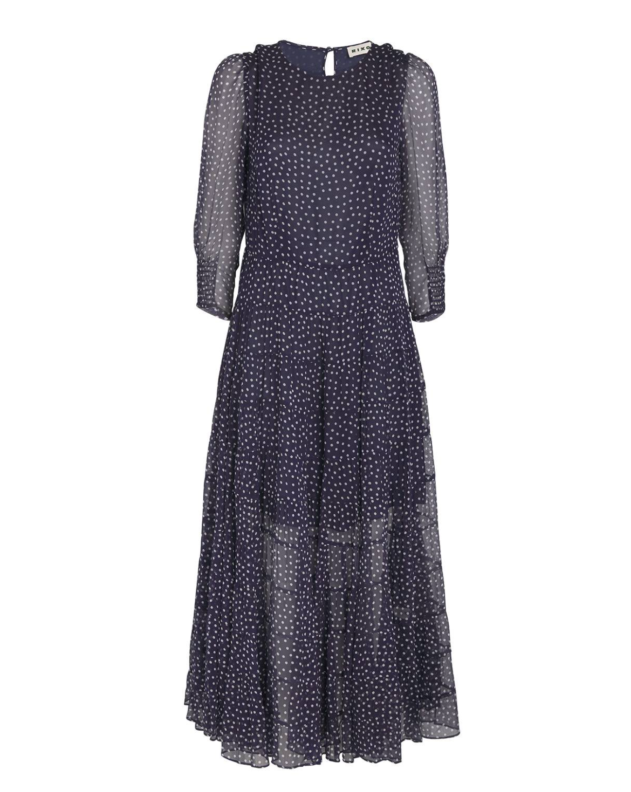 Rixo Kristen Georgette Midi Dress
