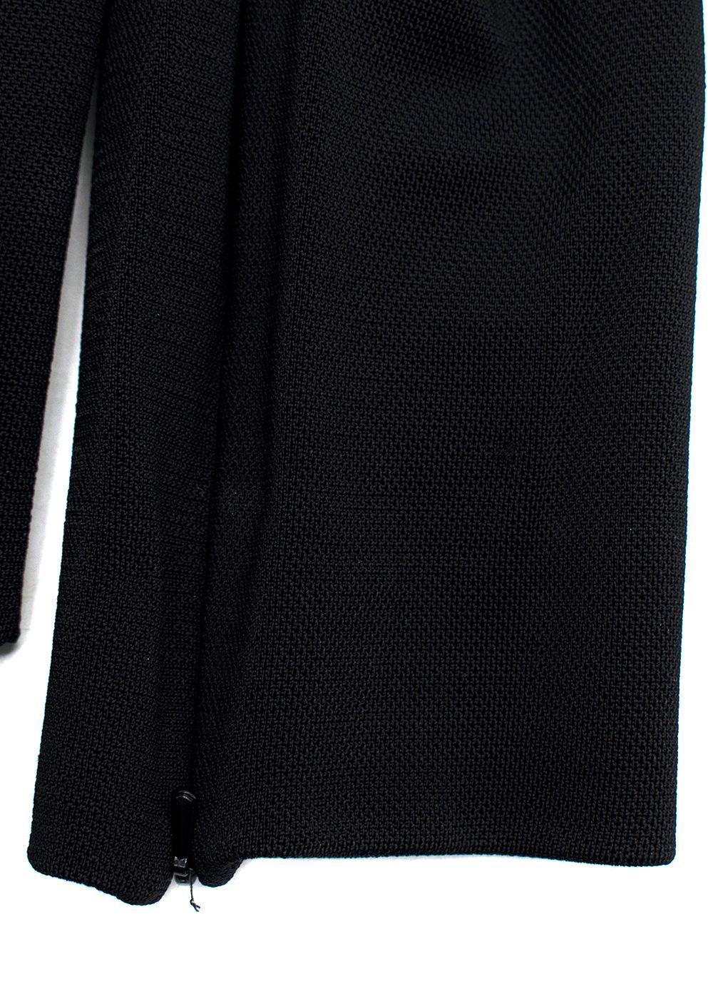 AREA Crystal Straps Black Catsuit