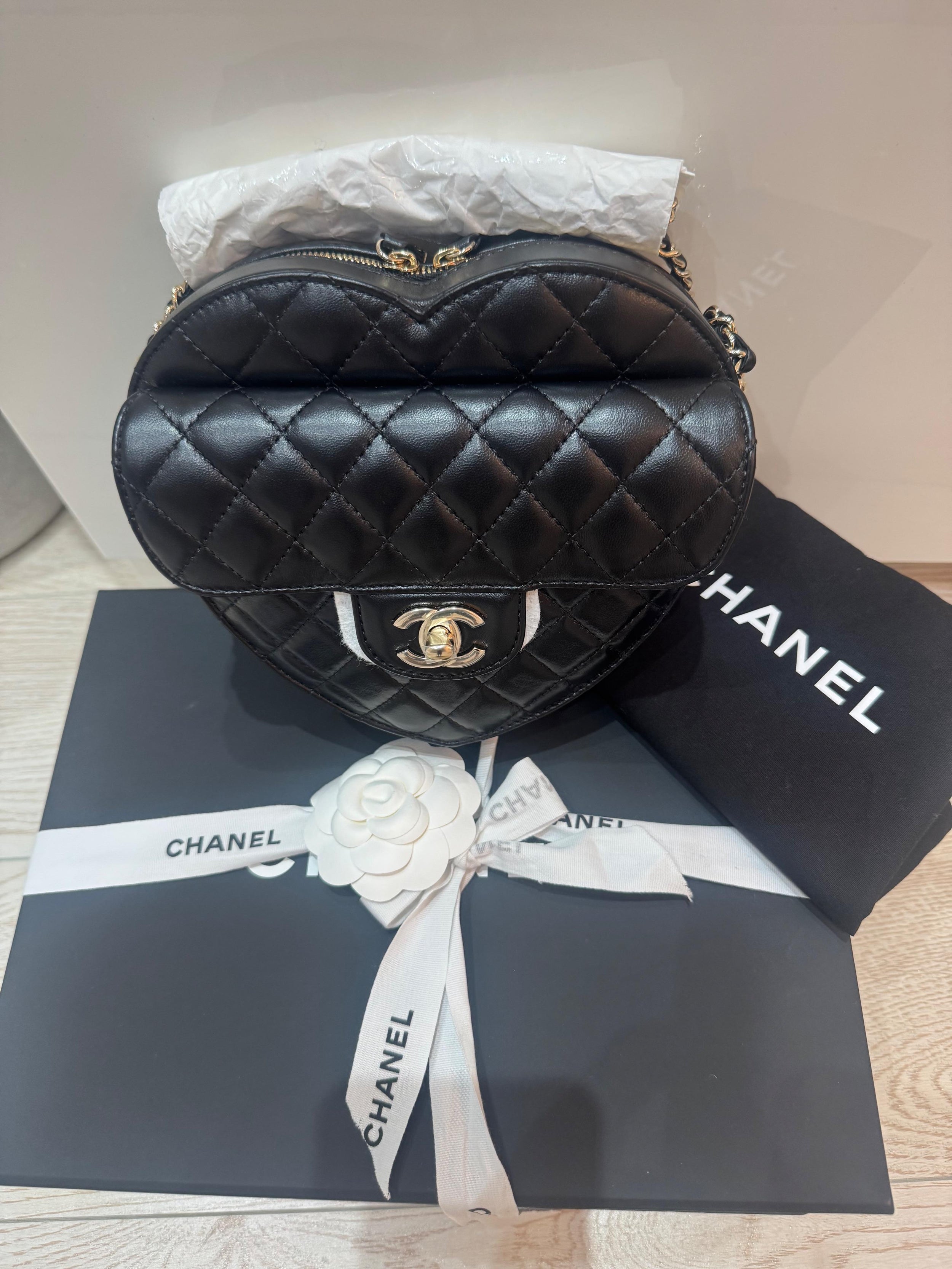 Chanel Large Quilted Heart Bag