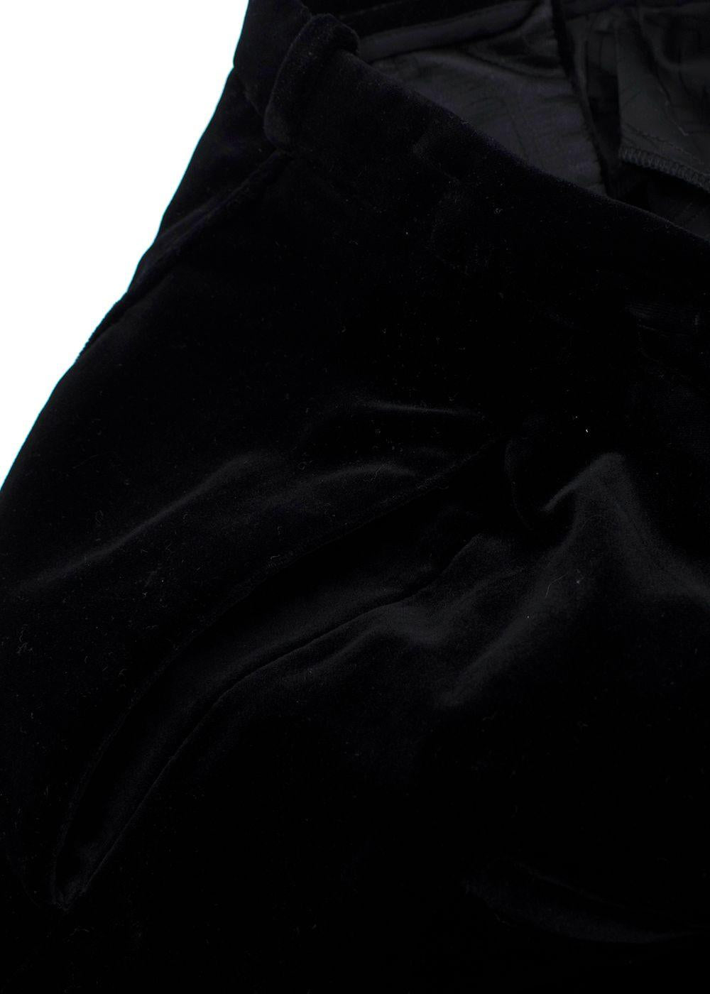 Paco Rabanne Black Velvet Straight Leg Trousers