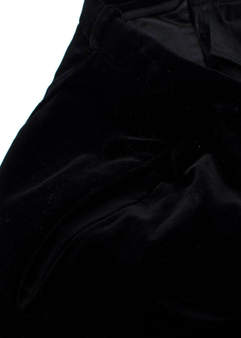Paco Rabanne Black Velvet Straight Leg Trousers