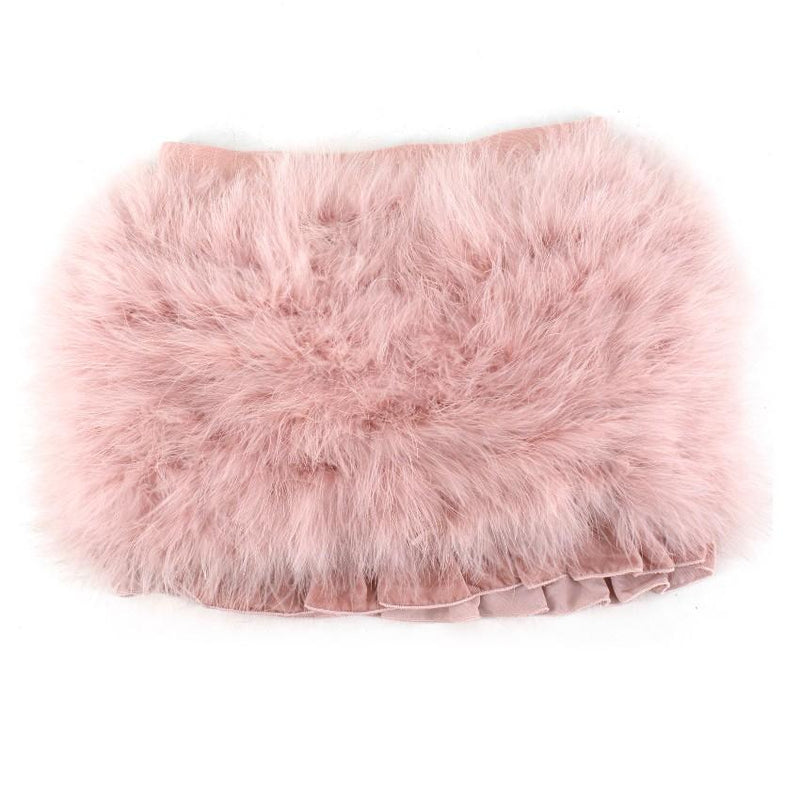 Miss Grant girl's dusty-pink feather skirt