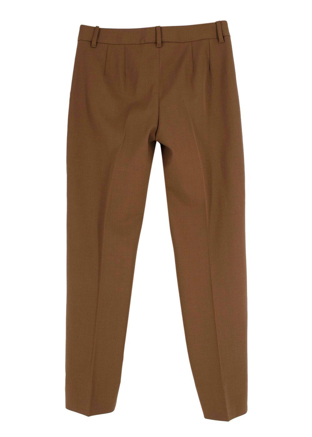 Dolce & Gabbana Brown High Waisted Tailored Trousers