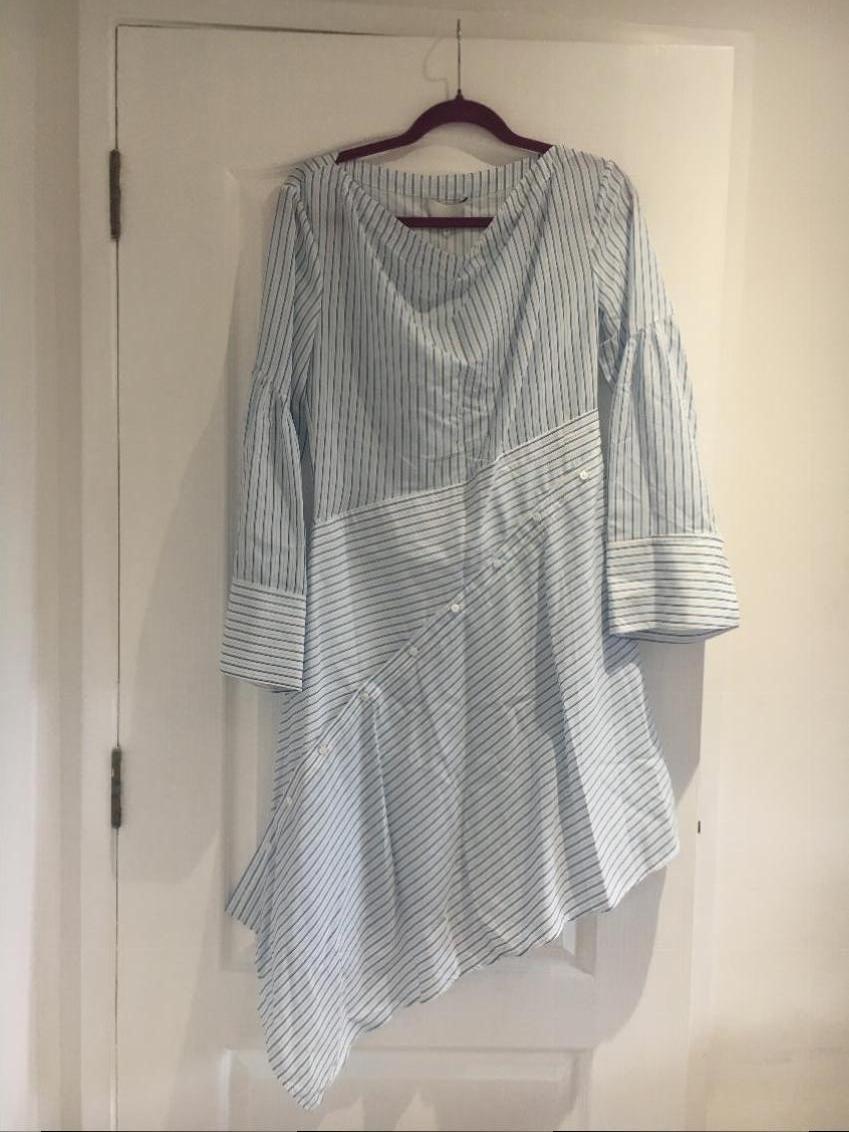 3.1 Phillip Lim Women's Blue Striped Shirt Dress