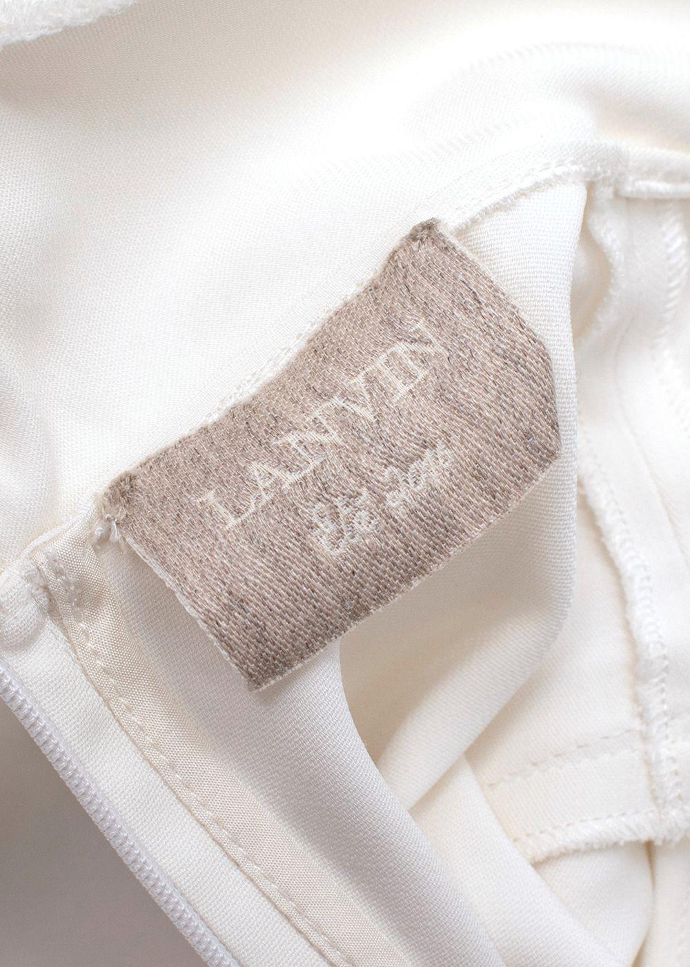 Lanvin Cream Pussybow Frill Blouse