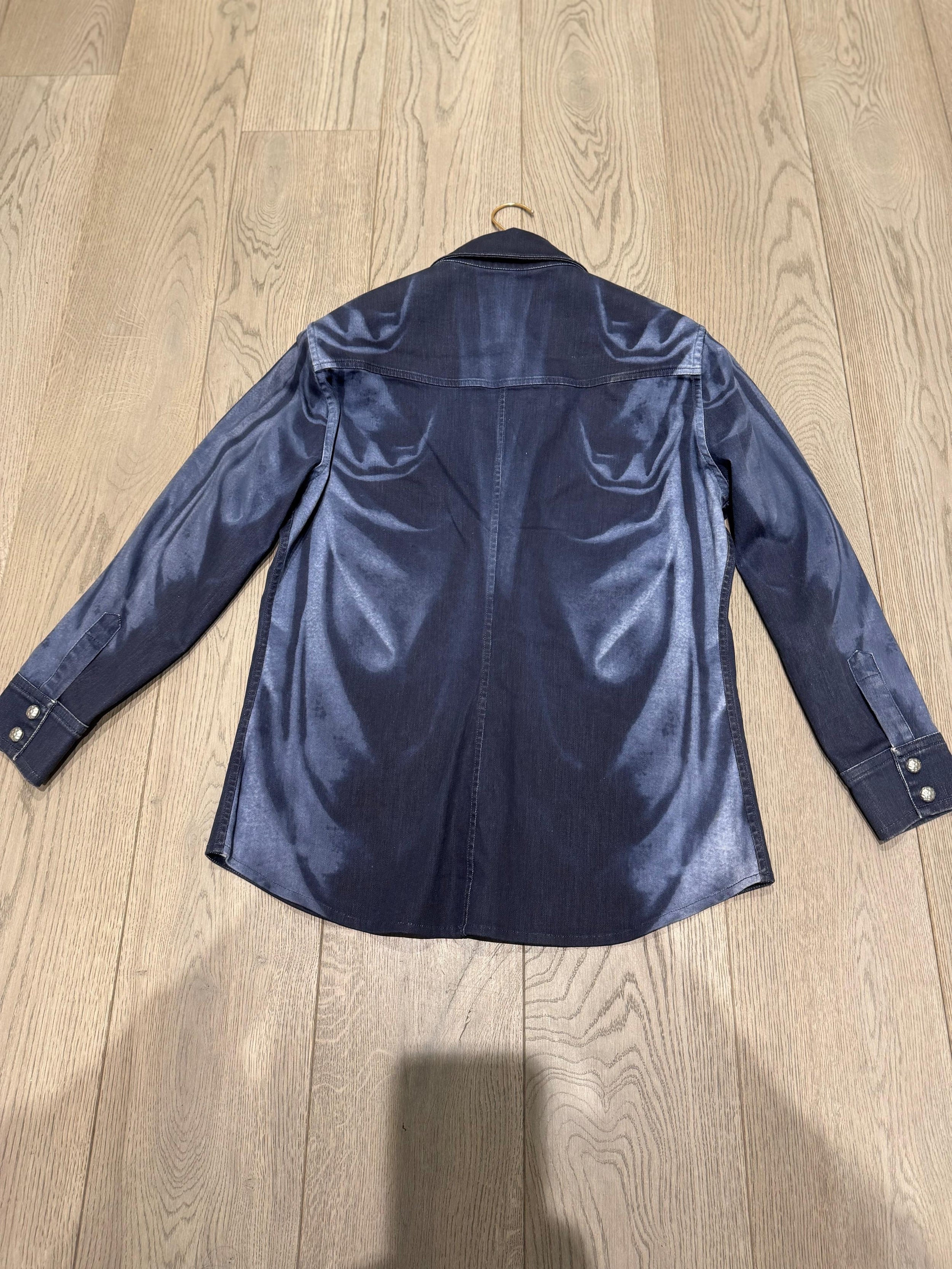 Chanel Blue Denim Shirt with CC Embossed Buttons · HEWI