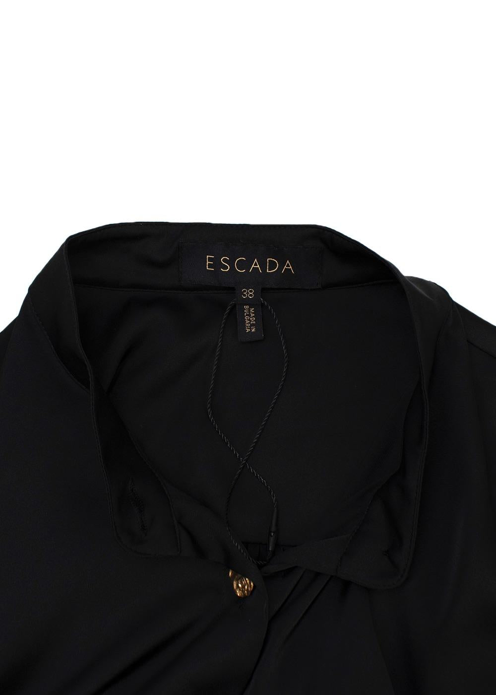 Escada Black Silk Oversize Shirt