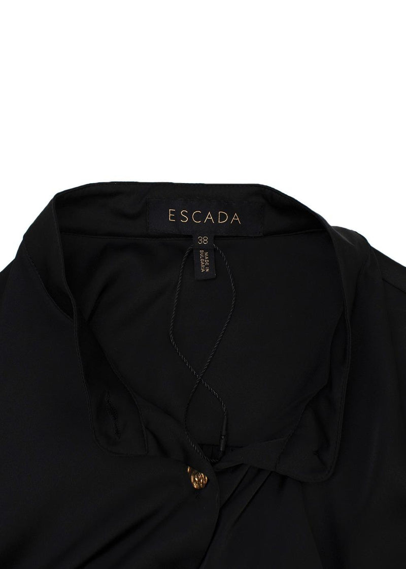 Escada Black Silk Oversize Shirt