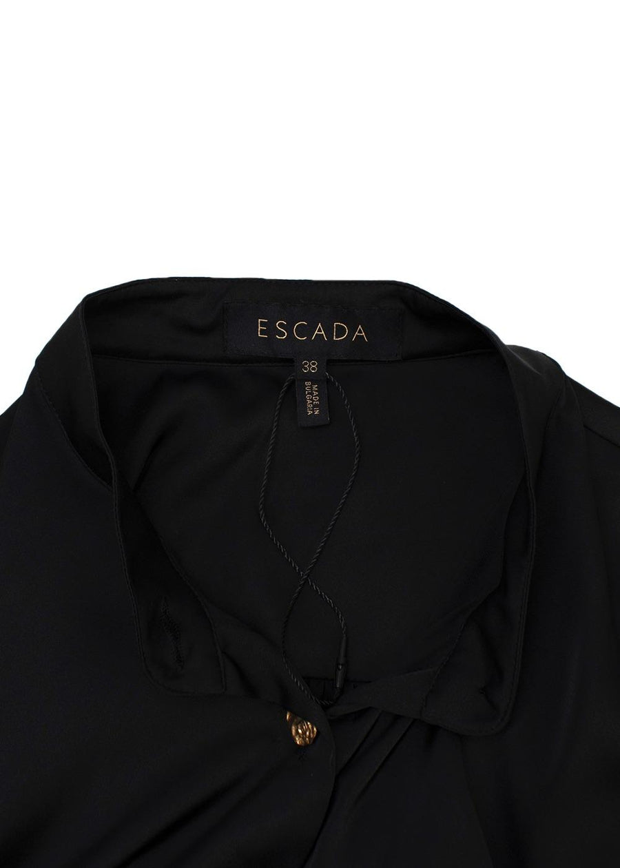 Escada Black Silk Oversize Shirt