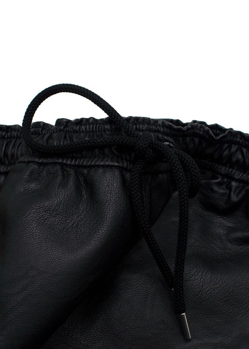 Stella McCartney Black Vegan Leather Joggers