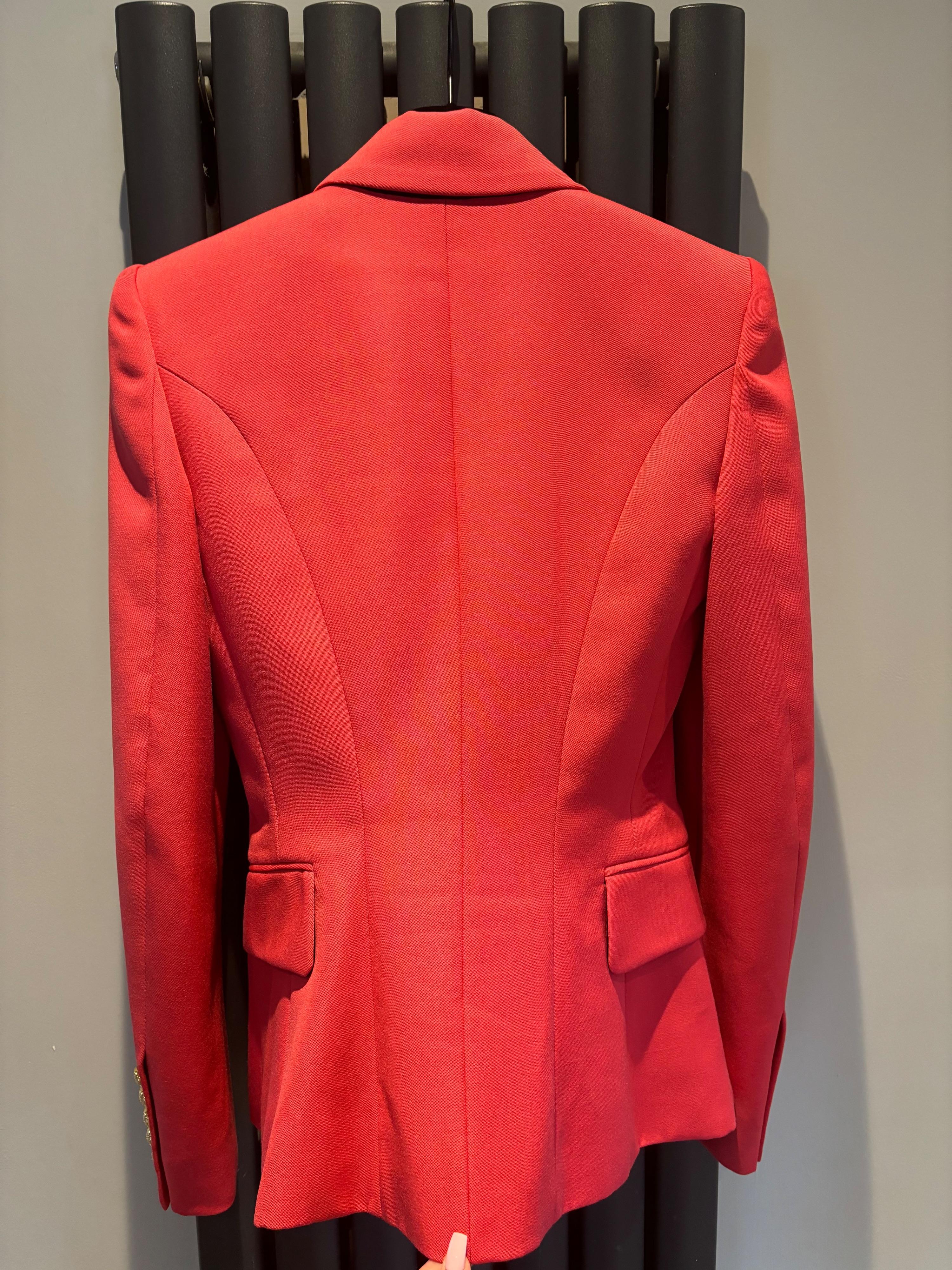 Balmain Deep Pink Double Breasted Blazer