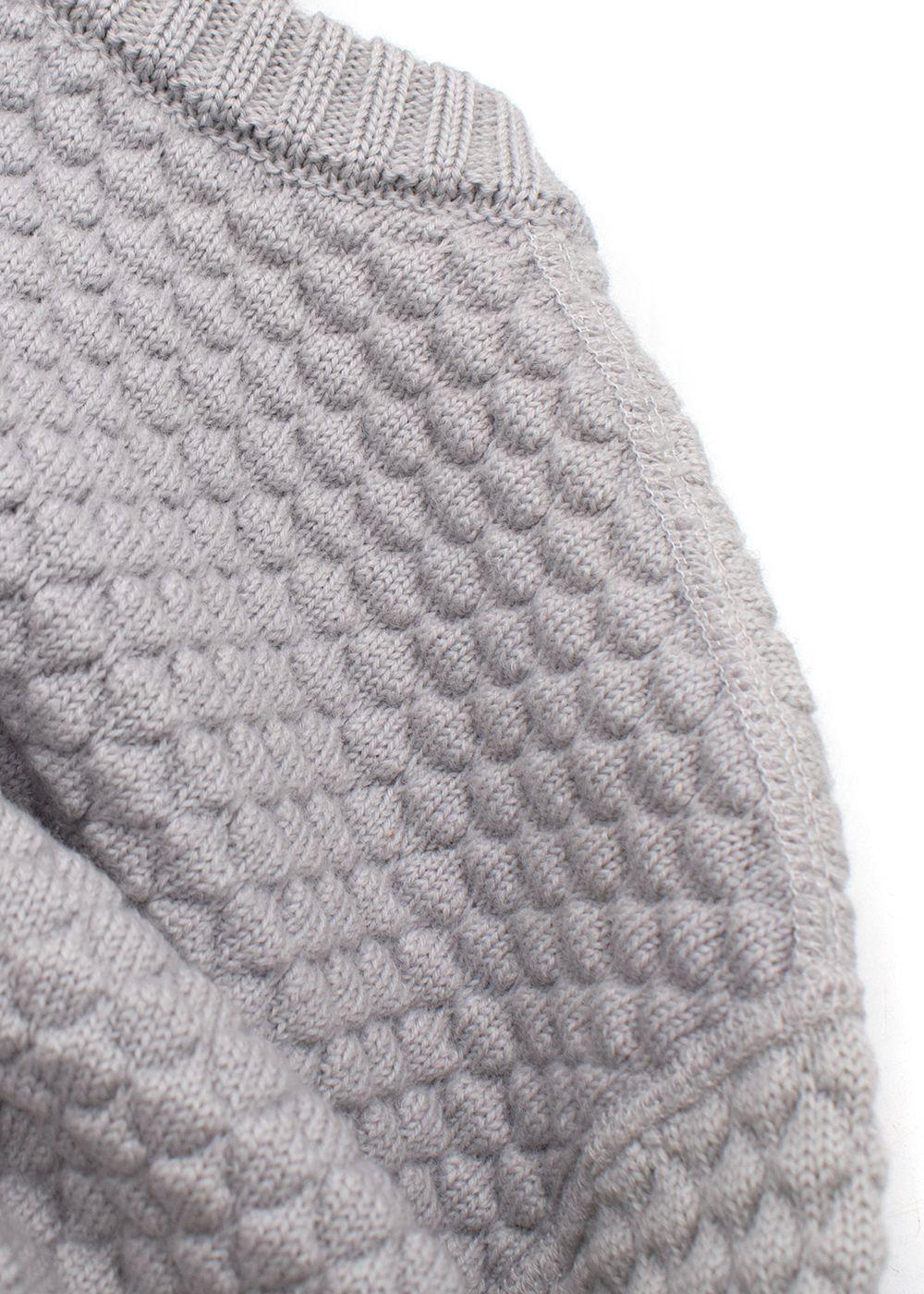 S.N.S Herning Grey Fishermans Wool Knit Jumper