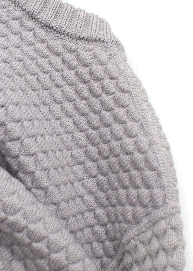 S.N.S Herning Grey Fishermans Wool Knit Jumper
