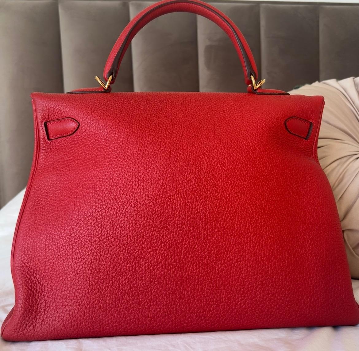 Hermès Geranium Togo Leather Kelly 35cm