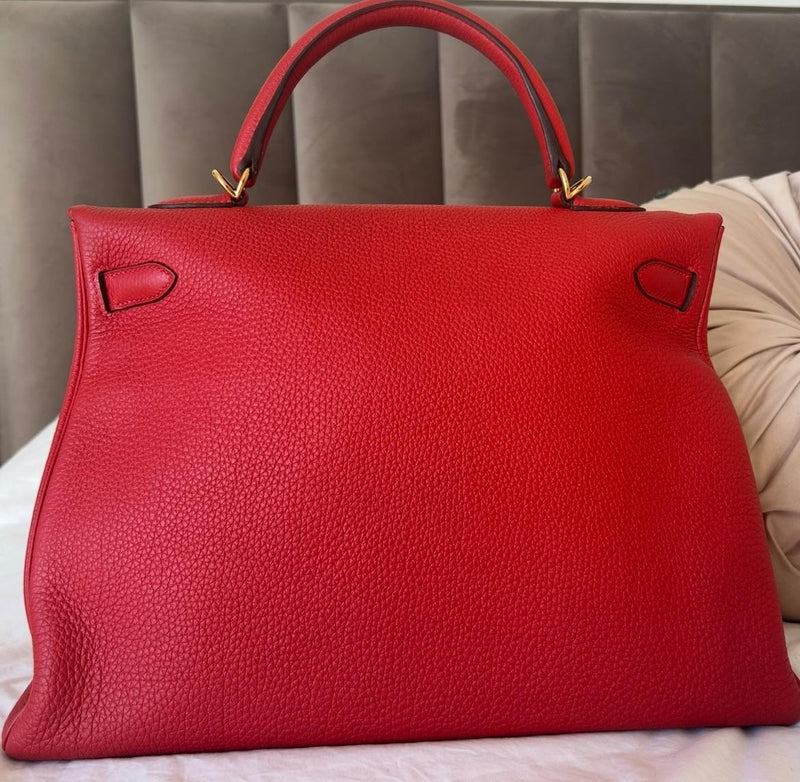 Hermès Geranium Togo Leather Kelly 35cm