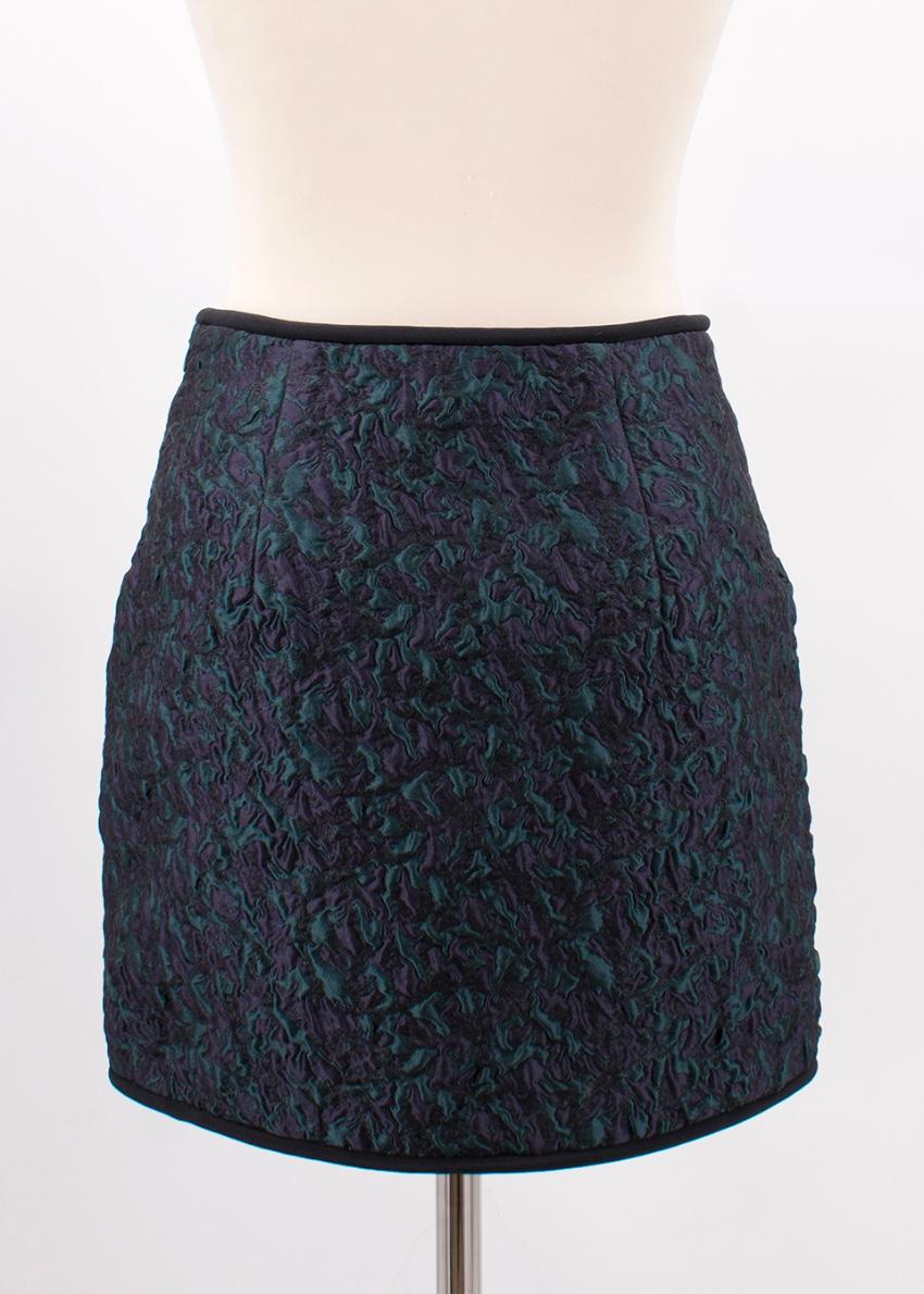 Phillip Lim Green and Navy Textured Skirt
