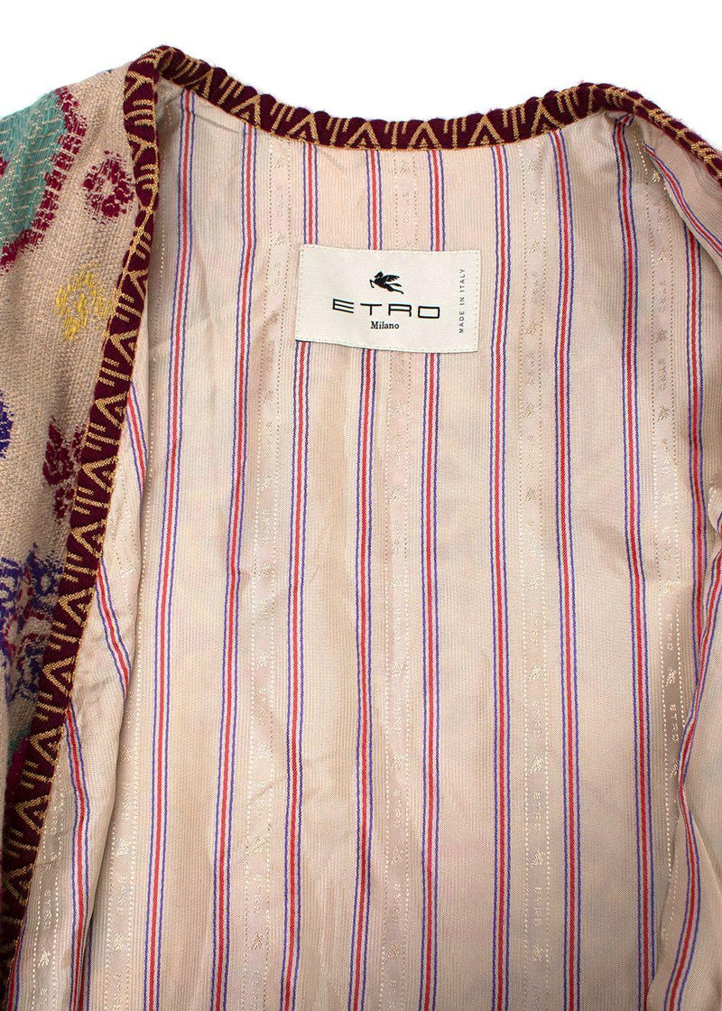 Etro Multicolour Pattern Embroidered Longline Vest