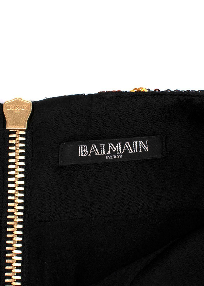 Balmain sequin bronze  & gold mini dress