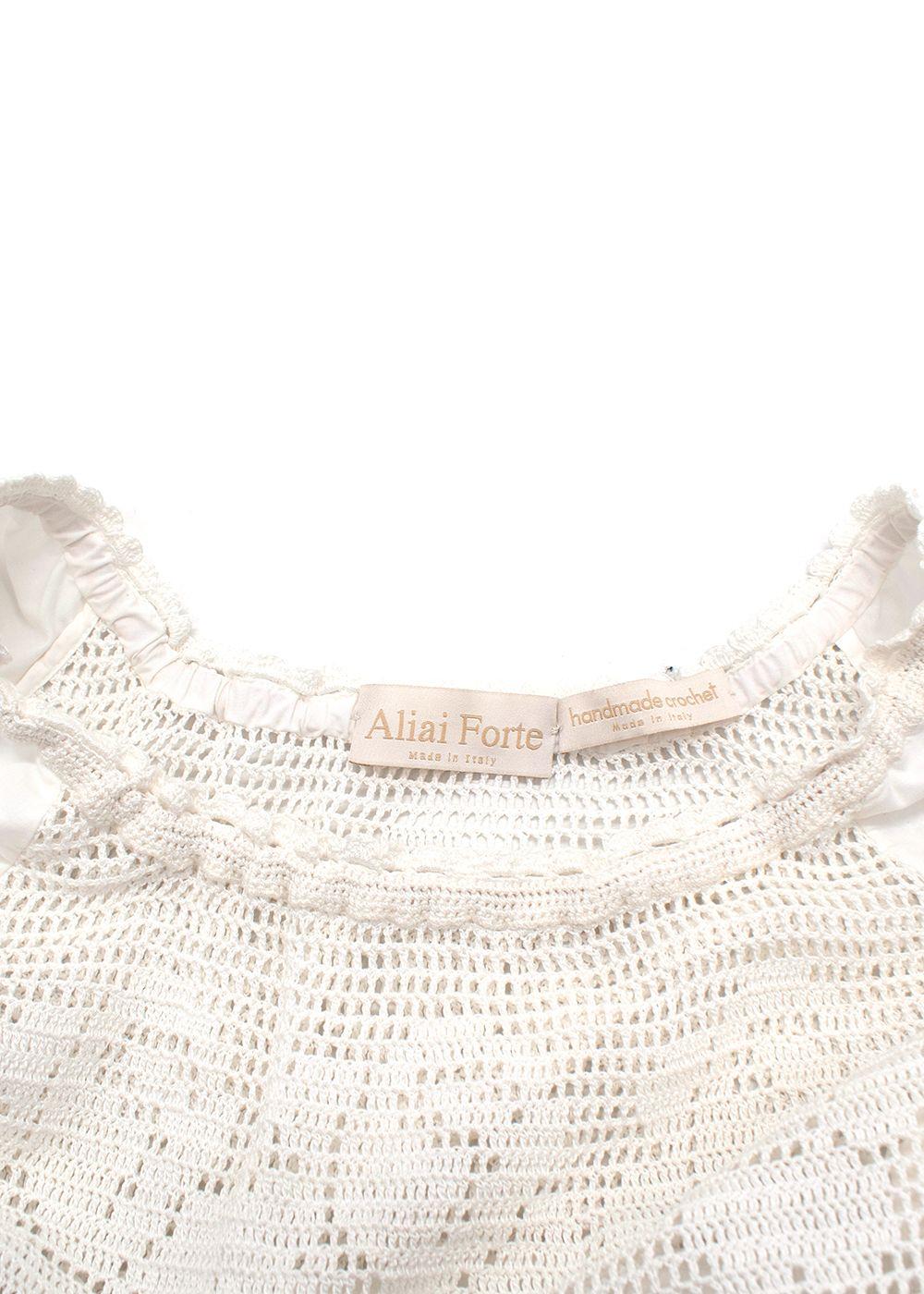 Aliai Forte White Dress with Lace Details