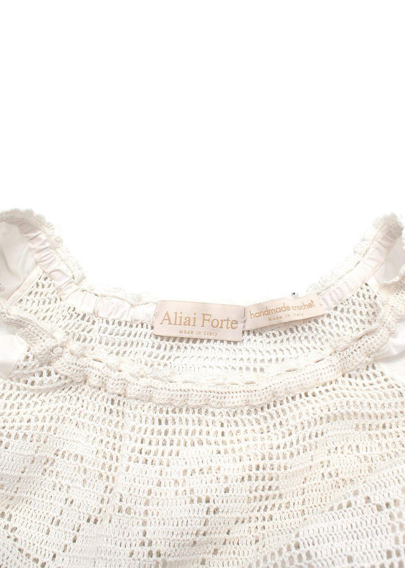Aliai Forte White Dress with Lace Details