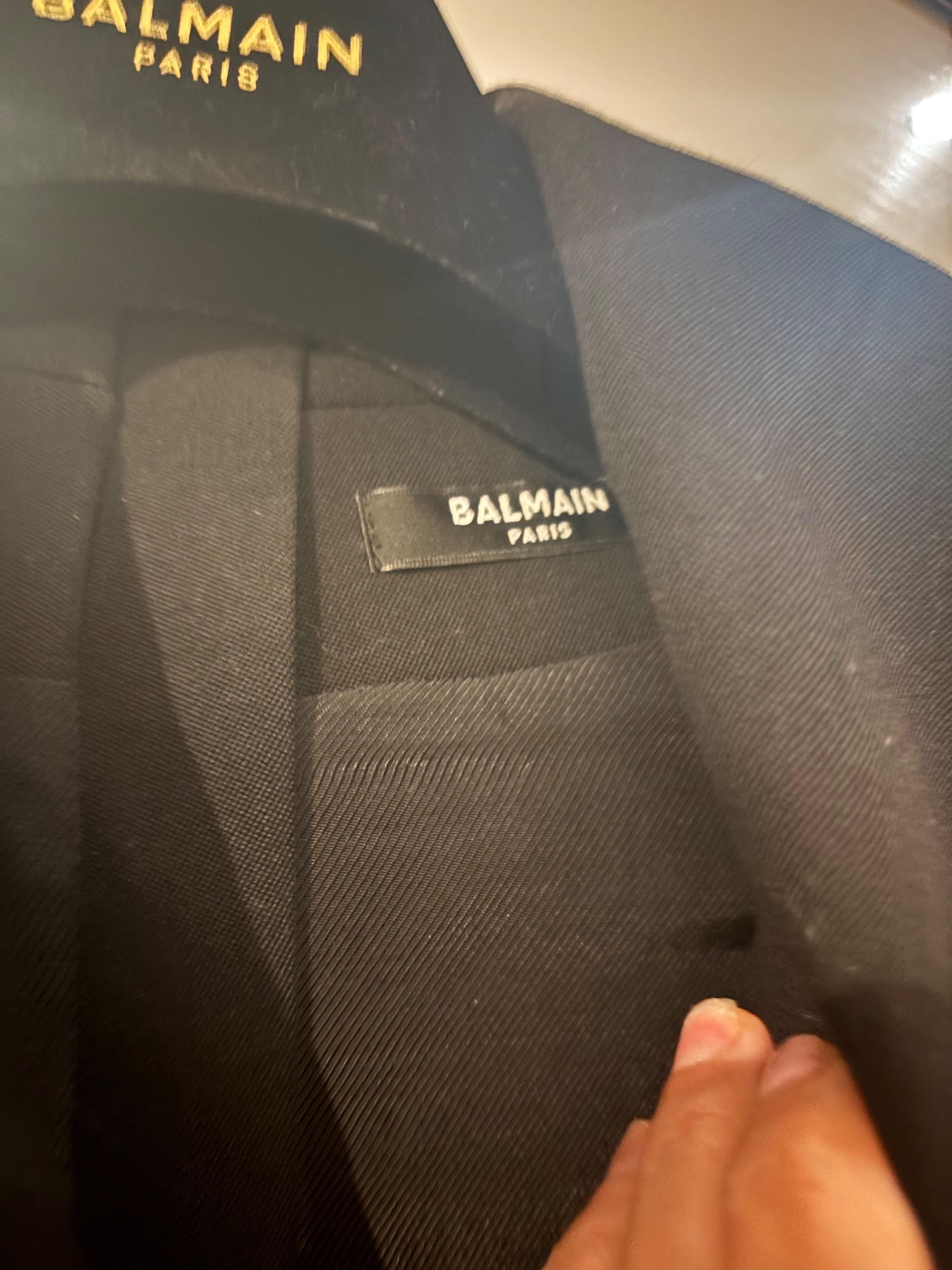 Balmain Black Sleeveless Blazer Dress