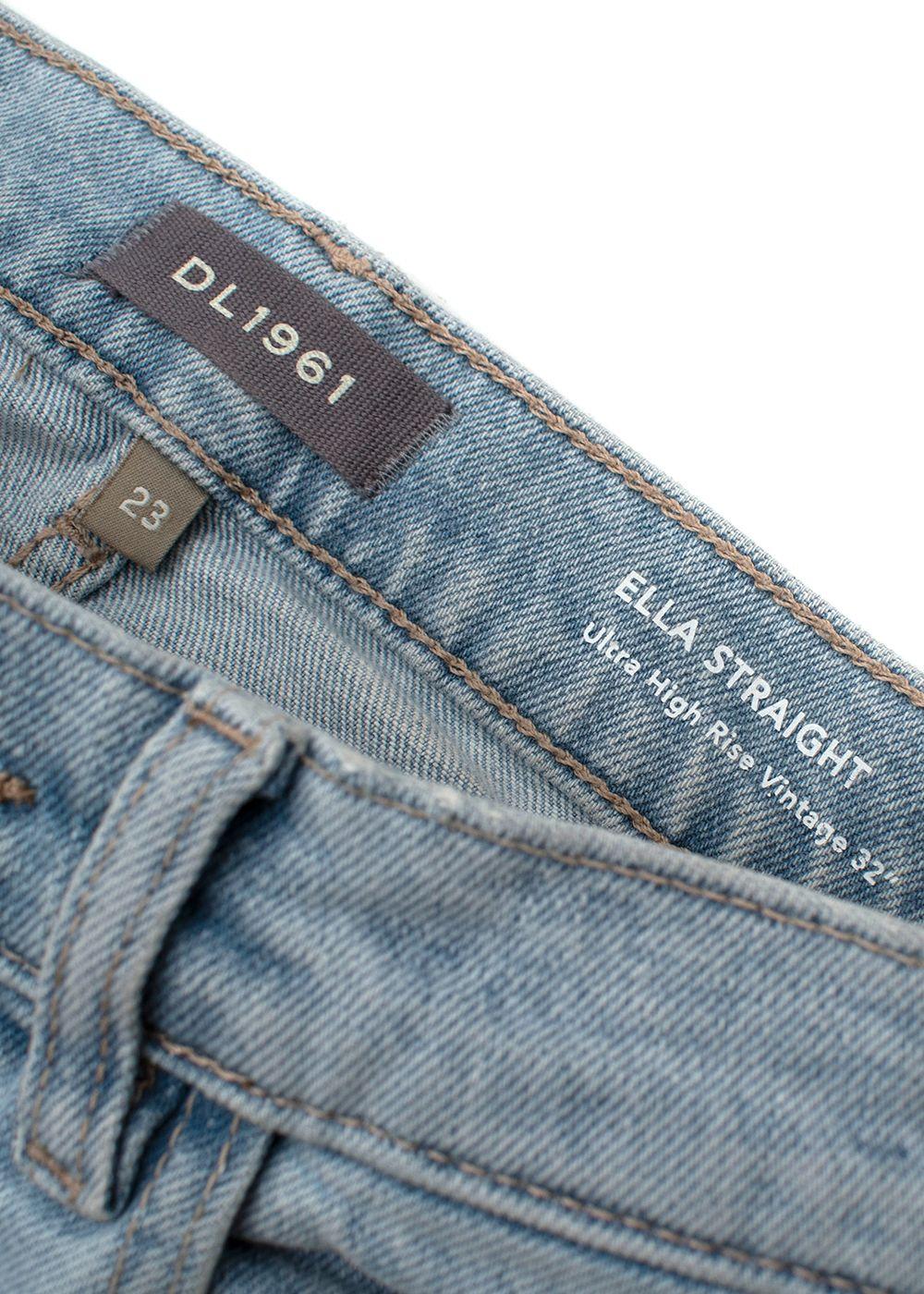Ella Light Blue High Rise Straight Leg Jeans