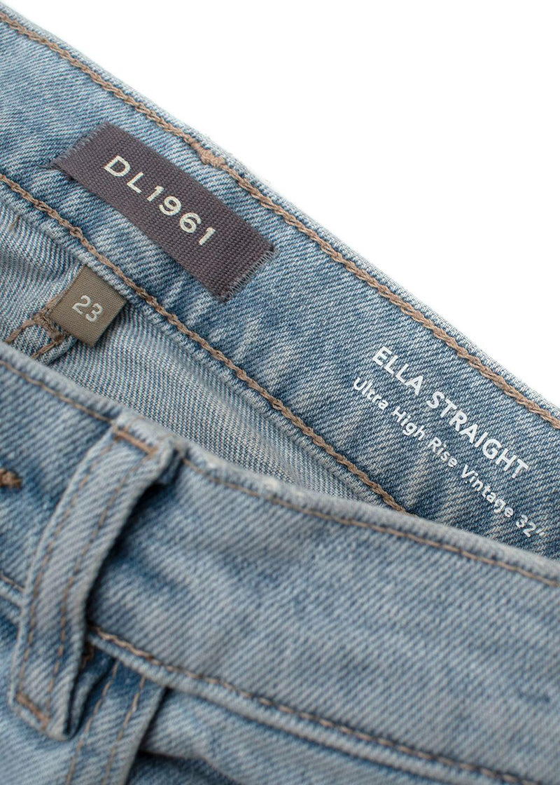 Ella Light Blue High Rise Straight Leg Jeans