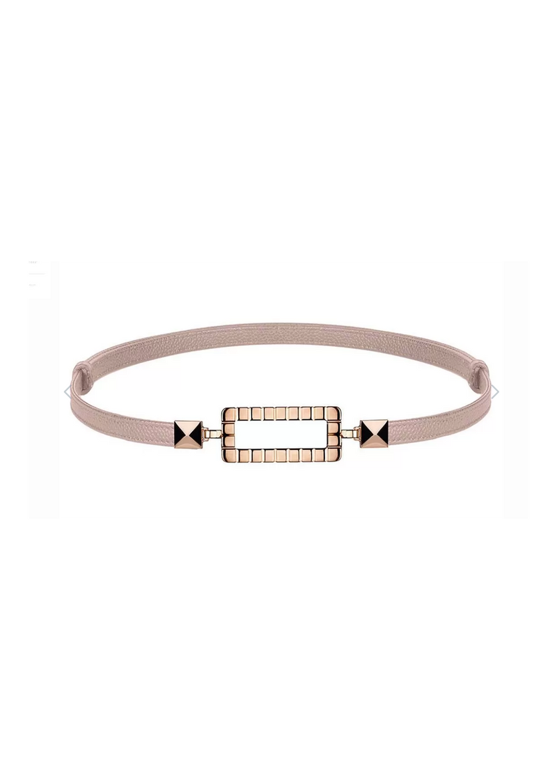 Rose Gold Taupe Ice Cube Belt