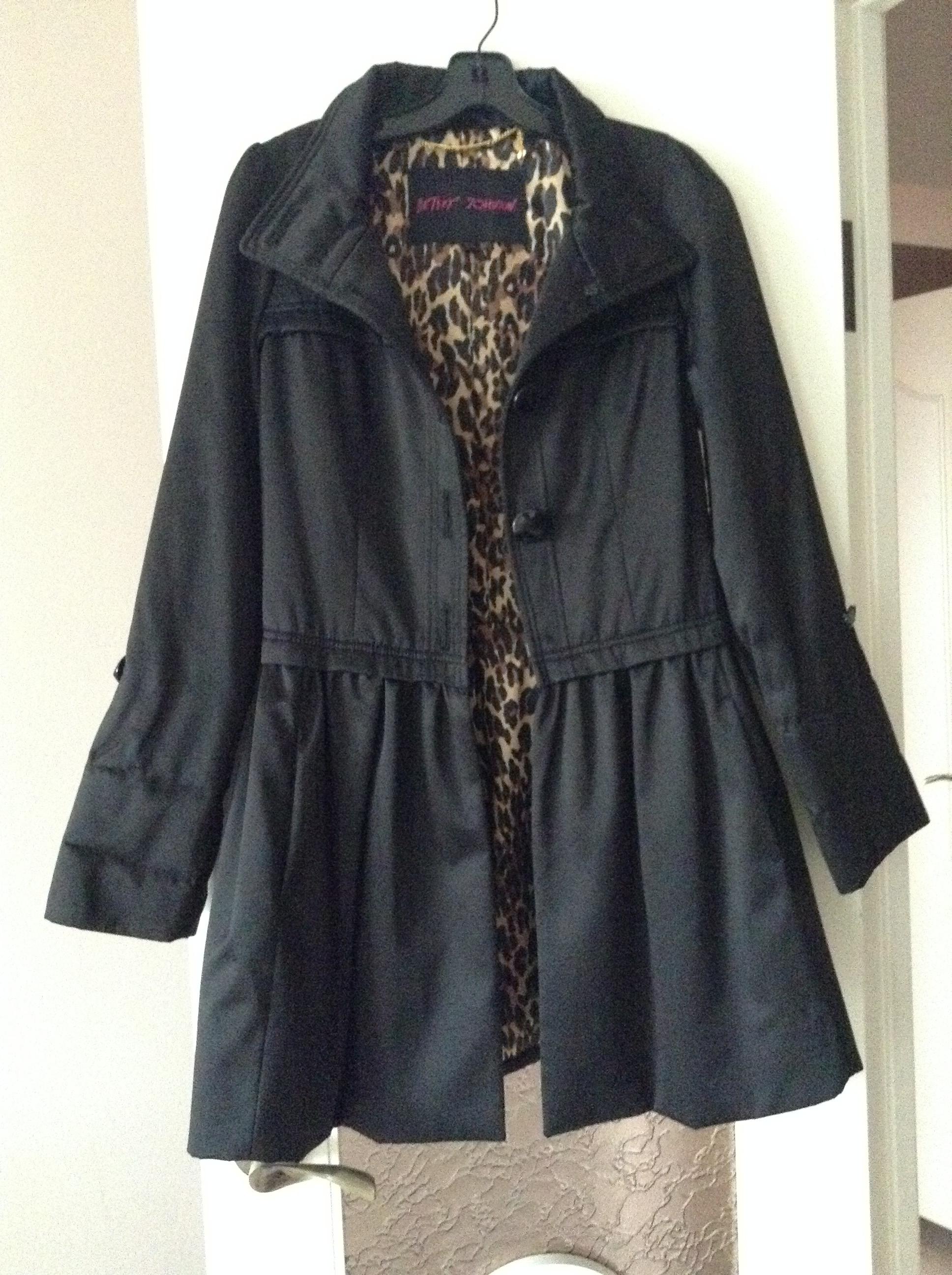 Betsey Johnson satin trench coat
