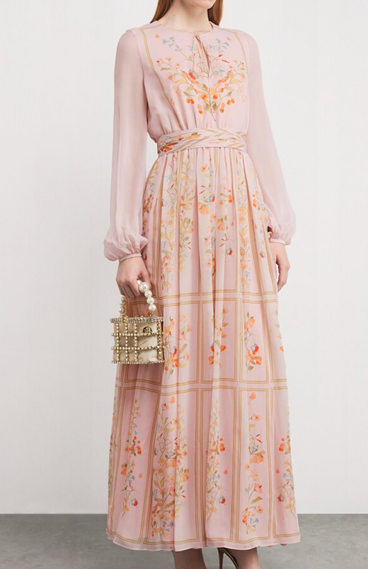 Giambattista Valli Silk Floral Maxi Dress
