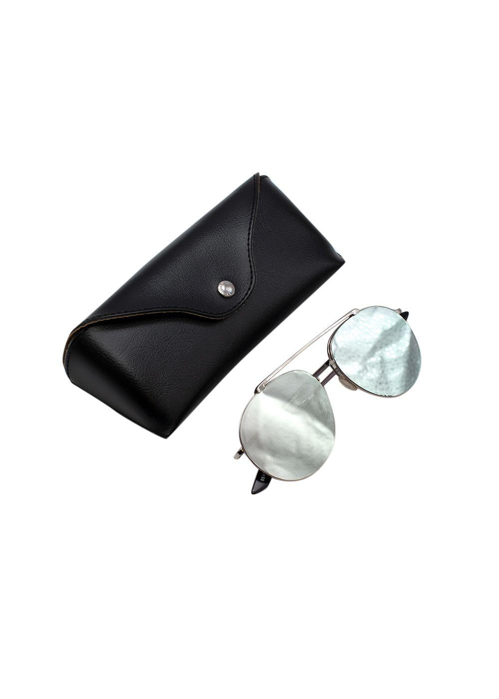 Mirrored Round Aviator Sunglasses
