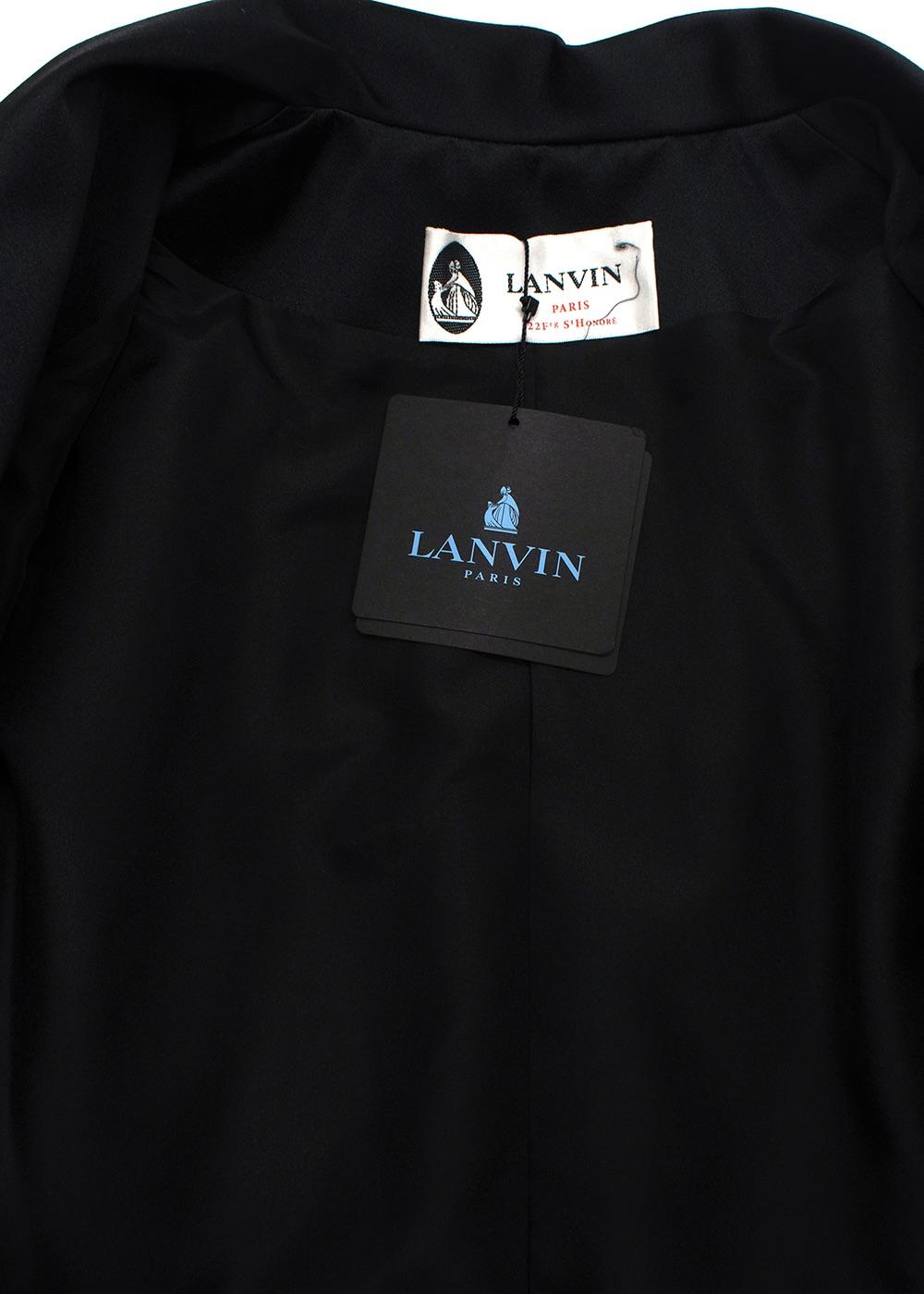 Lanvin Black Single Breasted Jewel Embellished Blazer