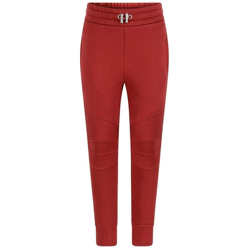 Red Cotton Jogger Trousers