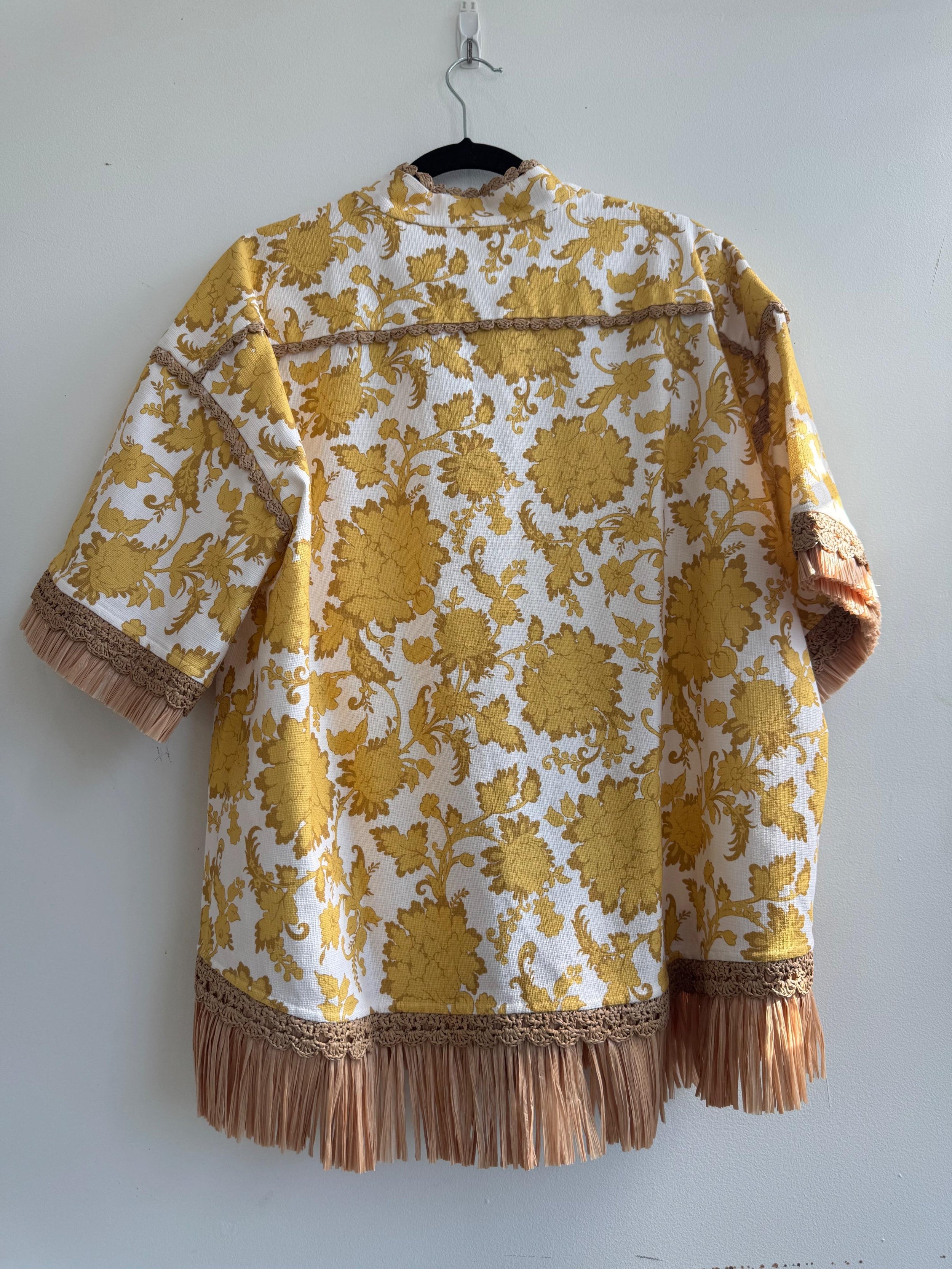 Zimmermann Yellow Postcard Fringed Shirt