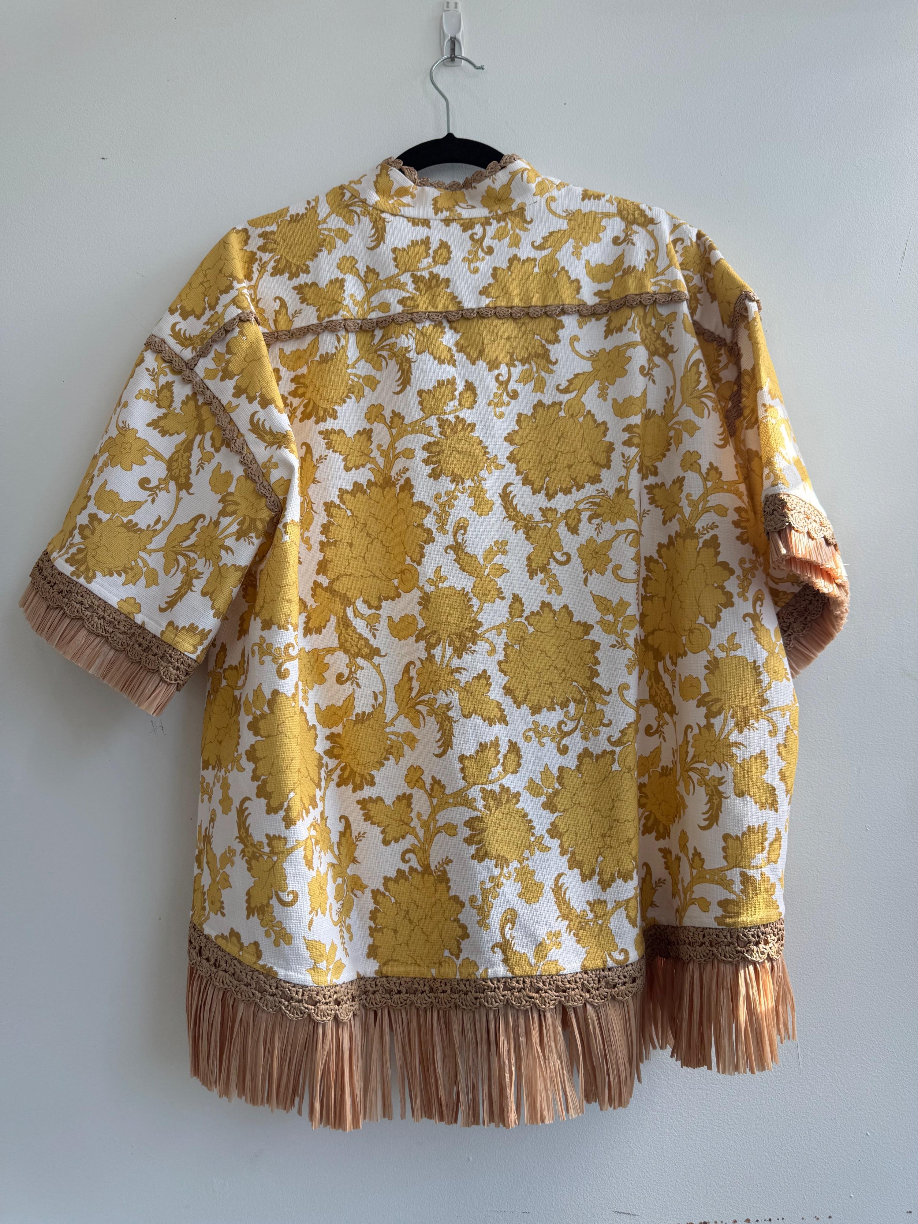 Zimmermann Yellow Postcard Fringed Shirt