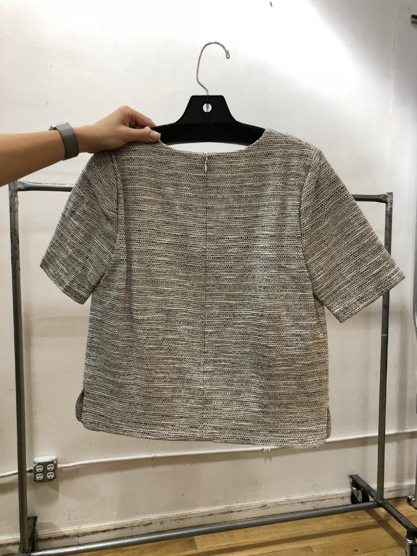 Theory Thaymes Tweed Zip Shell Top