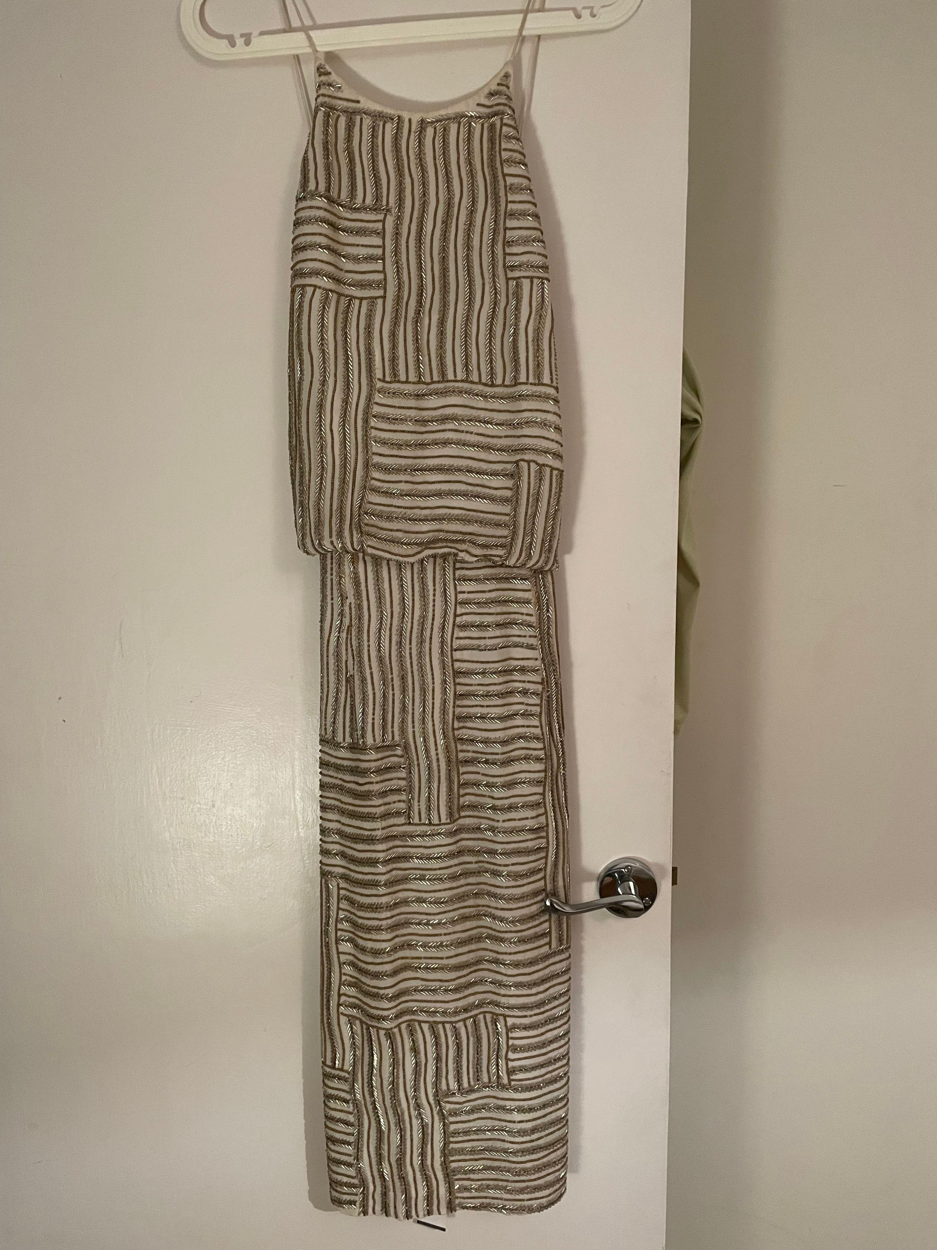 Samala beaded silk-chiffon dress