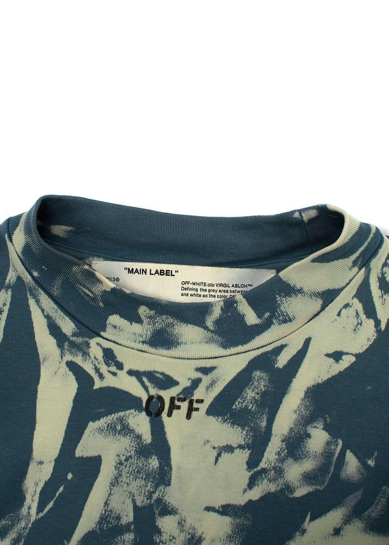 Off-White Tie-Dye Cotton Mockneck Tee