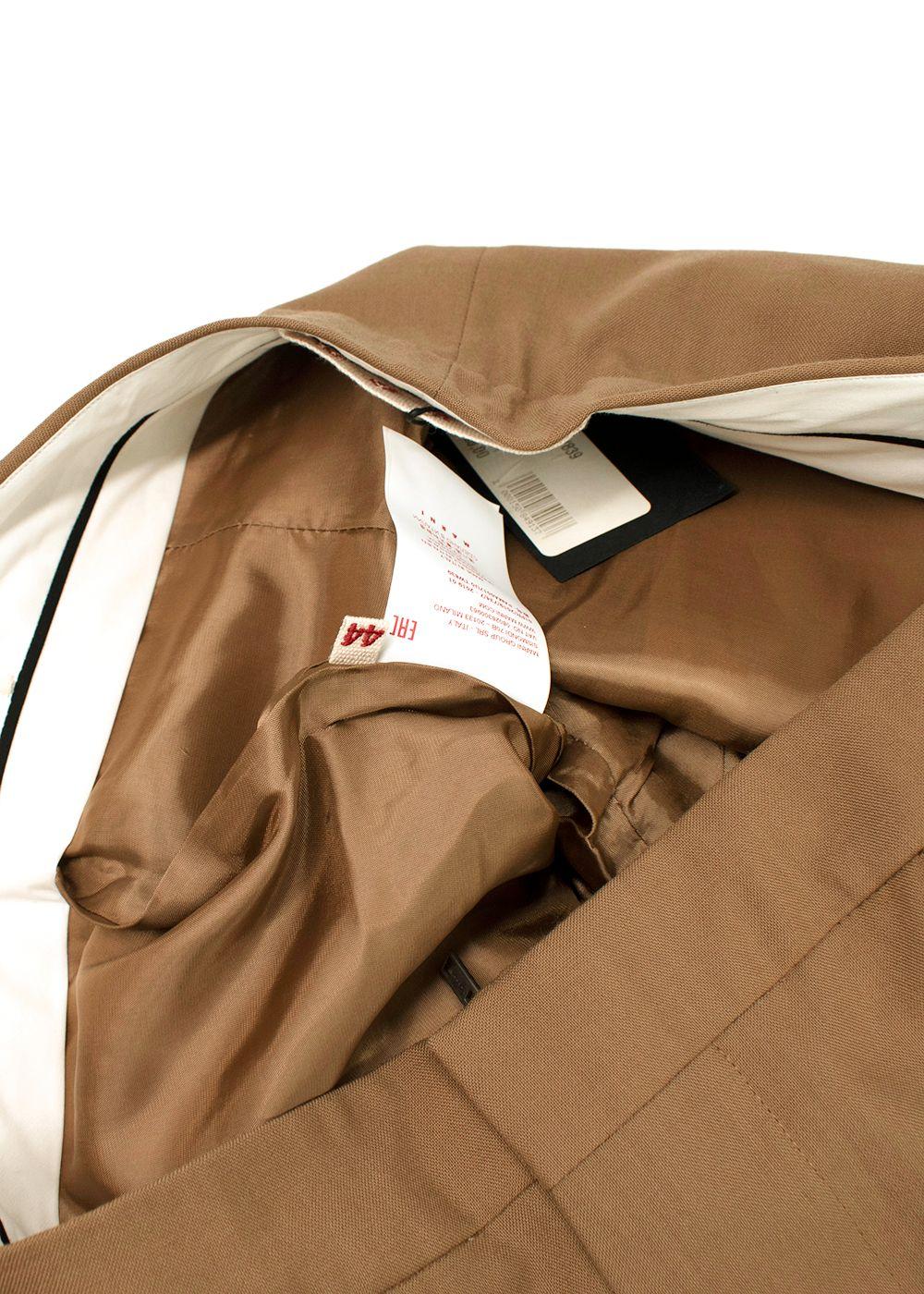 Marni Brown Virgin Wool Tailored Trousers