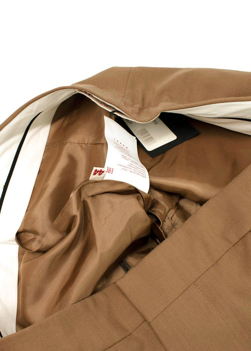 Marni Brown Virgin Wool Tailored Trousers