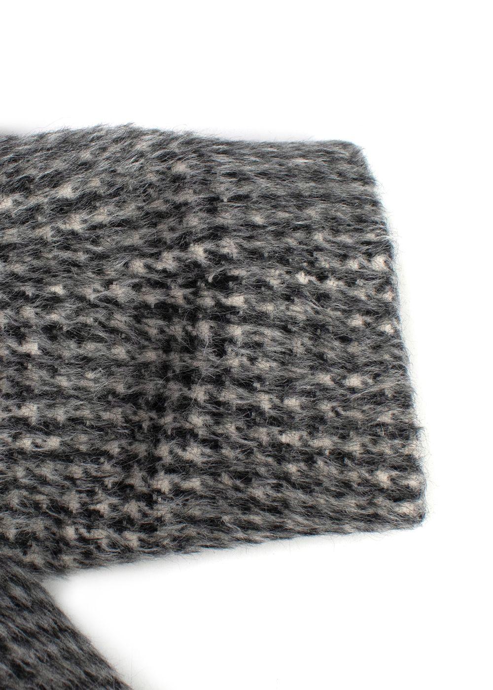 Paco Rabanne Grey Alpaca Blend Houndstooth Coat