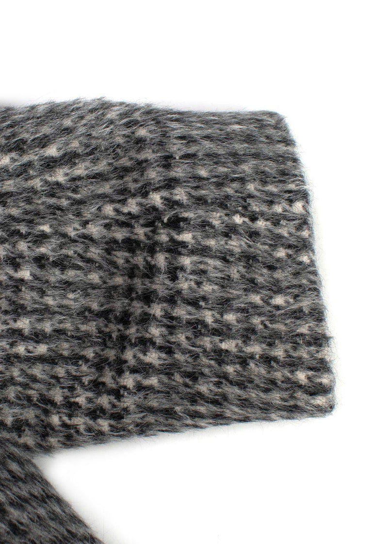 Paco Rabanne Grey Alpaca Blend Houndstooth Coat